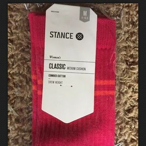 PINK NEW STANCE SOCKS Women’s Medium Crew